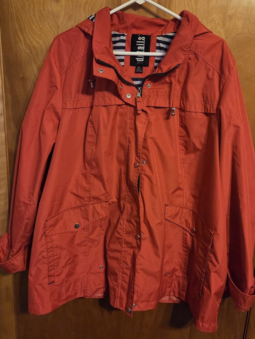 d.e.t.a.i.l.s. INTL Women's Parka Jacket  Raincoat Size 2X
